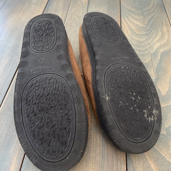 University of Oregon Ducks NCAA Brown Faux Suede Slippers - Cozy Mens 12 (XM1) - Picture 8 of 8